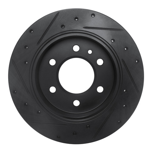R1 19-25 Freightliner SprintER 1500 Rear Right Drilled & Slotted Black Brake Rotor