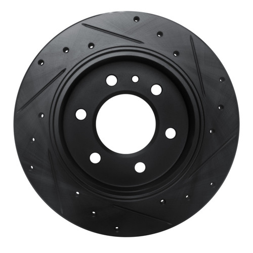 R1 19-25 Freightliner SprintER 1500 Rear Left Drilled & Slotted Black Brake Rotor