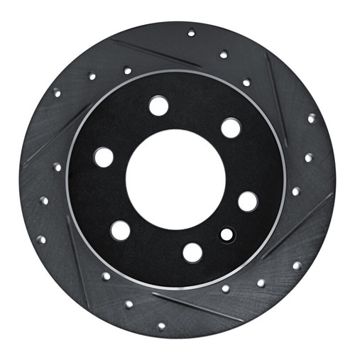 R1 19-25 Freightliner SprintER 2500 Rear Right Drilled & Slotted Black Brake Rotor