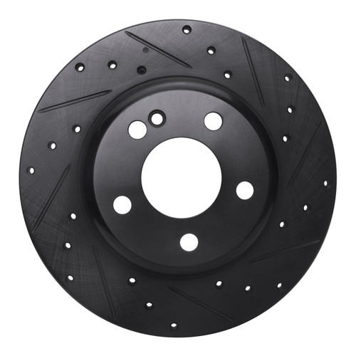 R1 15-21 Mercedes-Benz C180 (Mexico) Rear Right Drilled & Slotted Black Brake Rotor