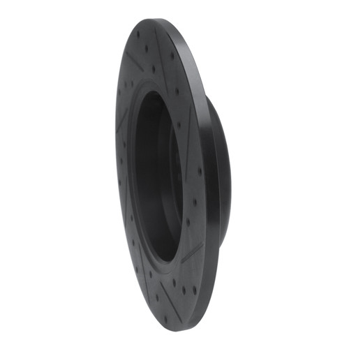 R1 15-21 Mercedes-Benz C300 Coupe & Convertible Rear Left Drilled & Slotted Black Brake Rotor