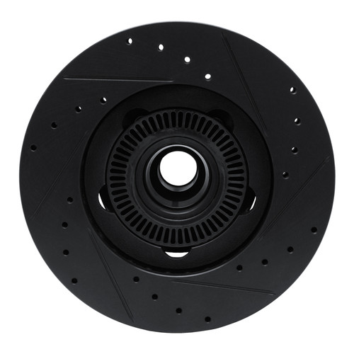R1 06-12 Ford Ranger (Mexico) Front Left Drilled & Slotted Black Brake Rotor