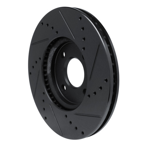 R1 13-16 Ford Ecosport (Mexico) Front Left Drilled & Slotted Black Brake Rotor