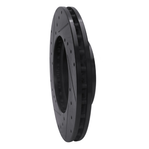 R1 16-23 Mercedes-Benz Metris Front Right Drilled & Slotted Black Brake Rotor