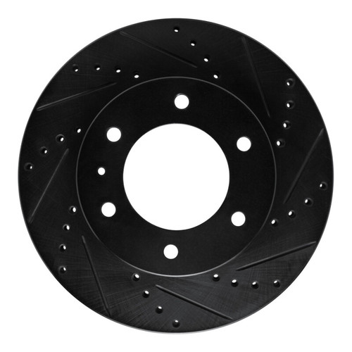 R1 13-17 Ford Ranger (Mexico) Front Right Drilled & Slotted Black Brake Rotor