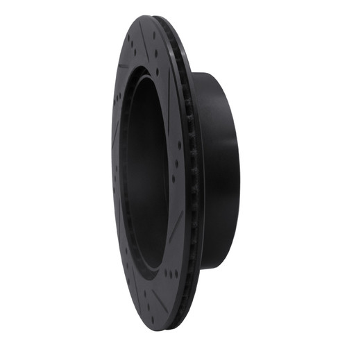 R1 01-06 Lexus LS430 Rear Left Drilled & Slotted Black Brake Rotor