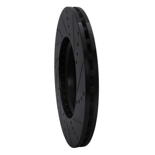 R1 08-25 Audi A4 (Mexico) Front Left Drilled & Slotted Black Brake Rotor