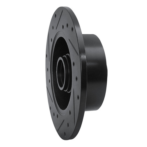 R1 96-08 Audi A4 (Mexico) Rear Right Drilled & Slotted Black Brake Rotor