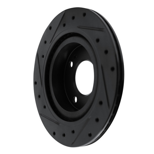 R1 16-25 Dodge Attitude (Mexico) Front Right Drilled & Slotted Black Brake Rotor
