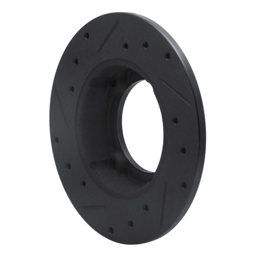 R1 73-79 Honda Civic Front Right Drilled & Slotted Black Brake Rotor