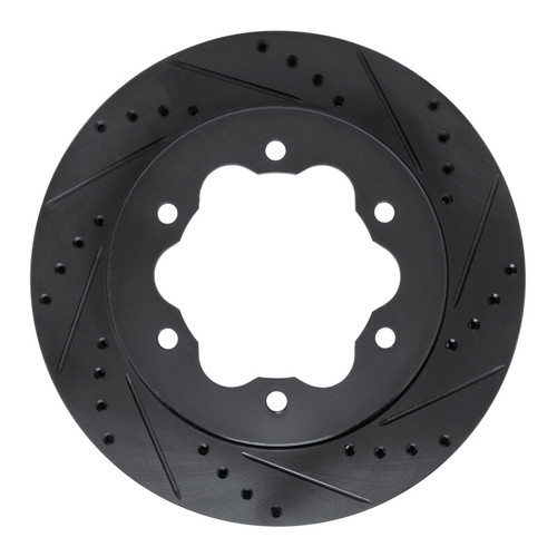 R1 20-25 Ford Transit-350 HD/DRW Rear Right Drilled & Slotted Black Brake Rotor