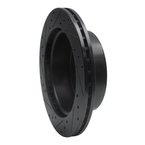 R1 19-25 Ford BRONCO Rear Right Drilled & Slotted Black Brake Rotor