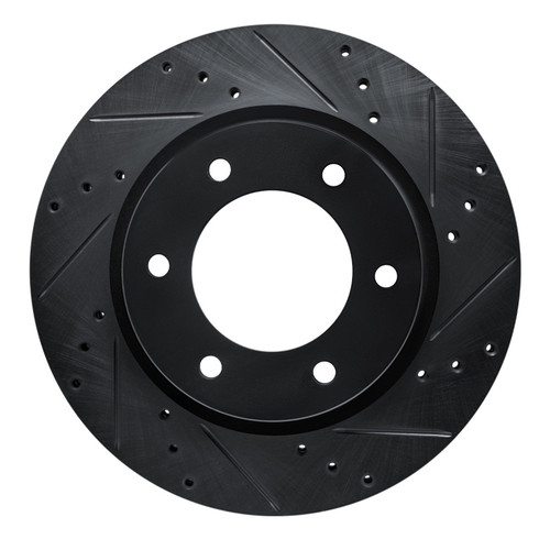 R1 19-25 Ford BRONCO Front Right Drilled & Slotted Black Brake Rotor