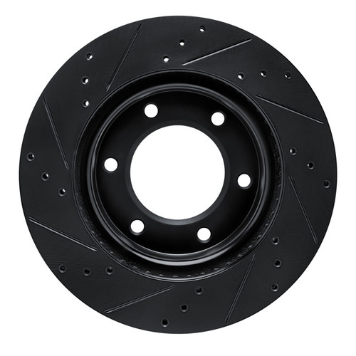 R1 19-25 Ford BRONCO Front Right Drilled & Slotted Black Brake Rotor
