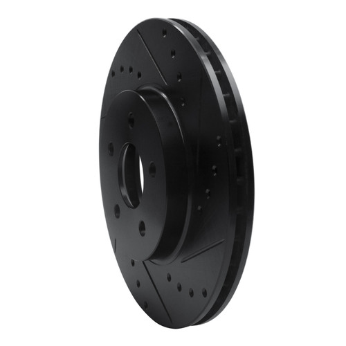 R1 01-08 Ford Mondeo (Mexico) Front Right Drilled & Slotted Black Brake Rotor