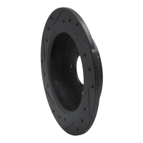 R1 12-25 Dodge Attitude (Mexico) Rear Right Drilled & Slotted Black Brake Rotor