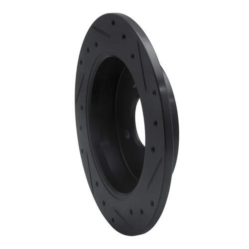 R1 12-25 Dodge Attitude (Mexico) Rear Left Drilled & Slotted Black Brake Rotor