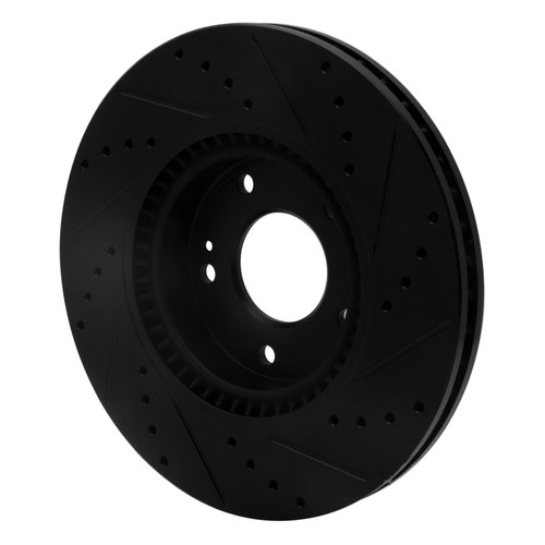 R1 05-24 Hyundai CRETA (Mexico) Front Left Drilled & Slotted Black Brake Rotor