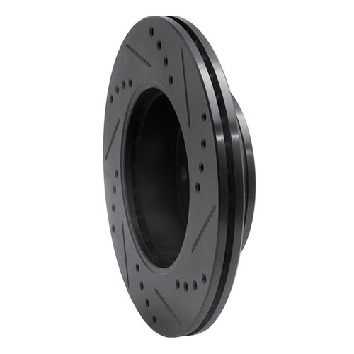 R1 03-06 Dodge Verna (Mexico) Front Left Drilled & Slotted Black Brake Rotor