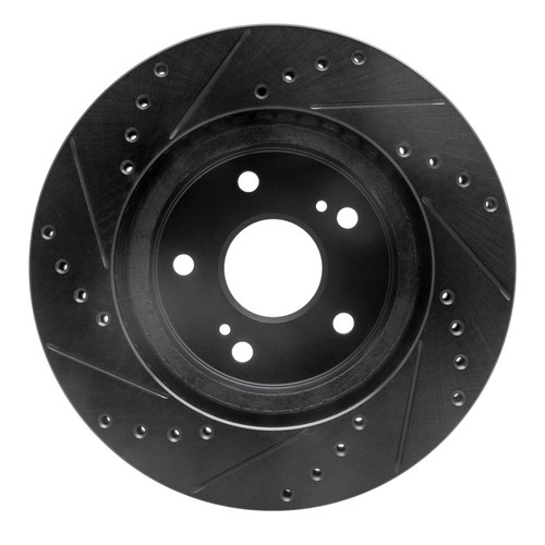 R1 06-17 Suzuki Grand Vitara (Mexico) Front Right Drilled & Slotted Black Brake Rotor