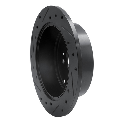 R1 06-12 Dodge Attitude (Mexico) Rear Right Drilled & Slotted Black Brake Rotor