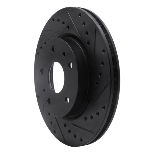 R1 07-19 Suzuki SX4 S-Cross (Mexico) Front Right Drilled & Slotted Black Brake Rotor