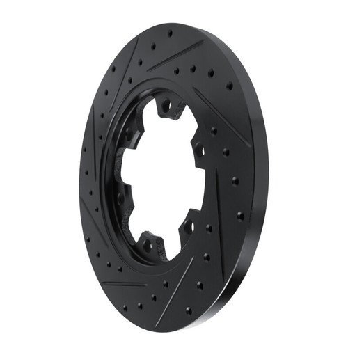 R1 15-25 Ford Transit-150 Rear Right Drilled & Slotted Black Brake Rotor