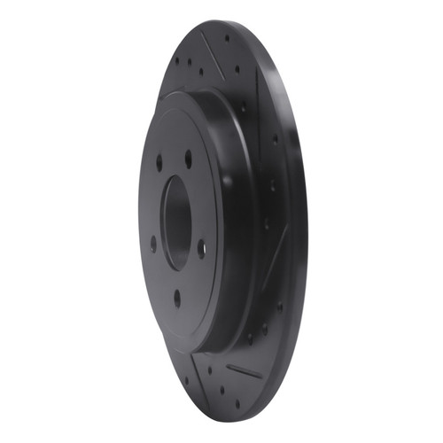 R1 05-08 Ford Escape Rear Right Drilled & Slotted Black Brake Rotor