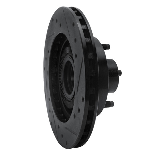 R1 91-94 Ford Explorer Front Left Drilled & Slotted Black Brake Rotor