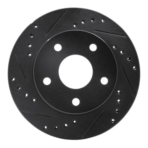 R1 90-97 Ford AEROSTAR Right Front Drilled & Slotted Black Brake Rotor