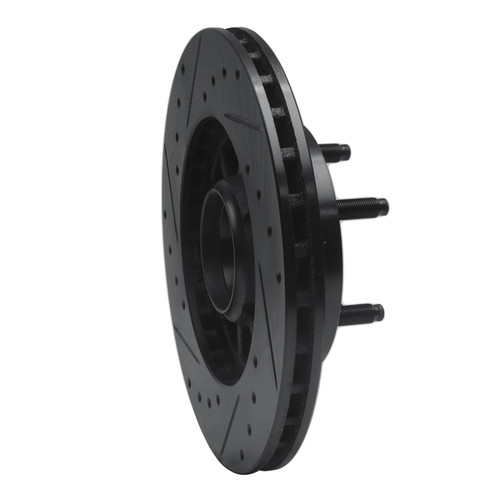 R1 83-92 Ford Explorer Front Right Drilled & Slotted Black Brake Rotor