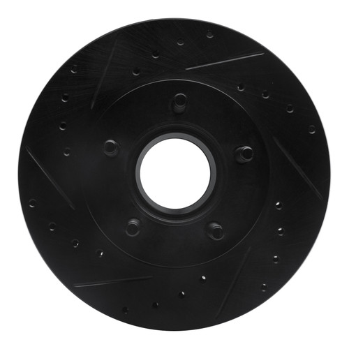 R1 83-92 Ford Ranger (USA/Canada) Front Left Drilled & Slotted Black Brake Rotor