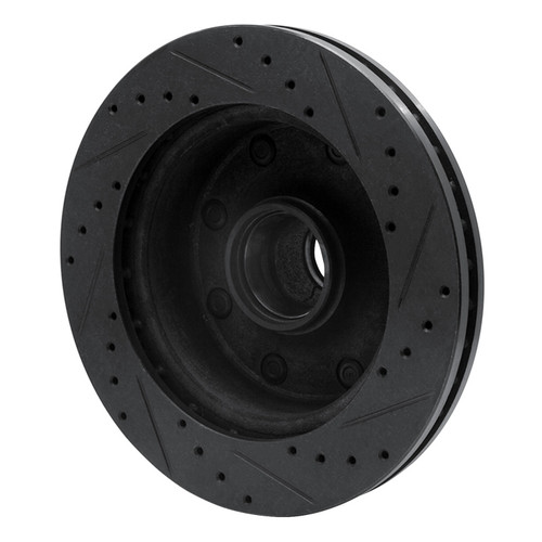 R1 80-85 Ford F-250 2WD (Excl Super Duty) Front Left Drilled & Slotted Black Brake Rotor ECB-54106L