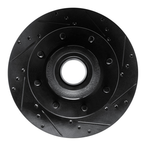 R1 80-85 Ford E-250 Econoline Club Wagon Front Right Drilled & Slotted Black Brake Rotor ECB-54105R