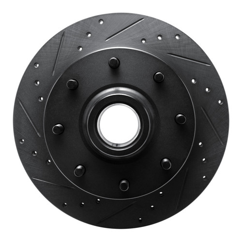 R1 68-75 Ford F-250 2WD (Excl Super Duty) Front Left Drilled & Slotted Black Brake Rotor