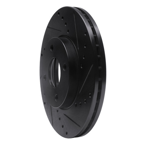 R1 05-12 Ford Ecosport (Mexico) Front Right Drilled & Slotted Black Brake Rotor