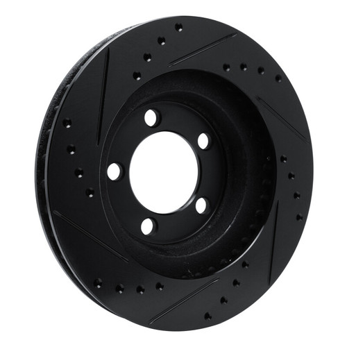 R1 67-67 Ford Galaxie Front Right Drilled & Slotted Black Brake Rotor