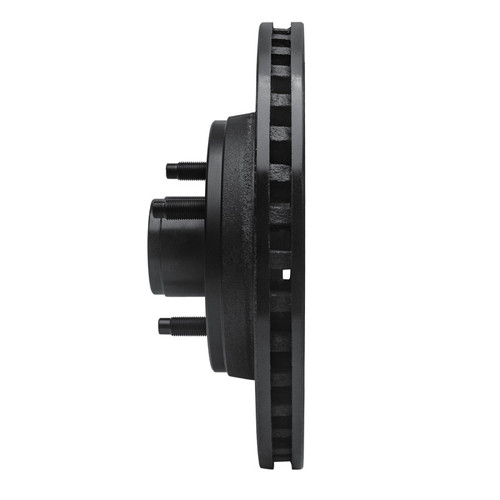 R1 87-88 Ford Thunderbird Front Right Drilled & Slotted Black Brake Rotor