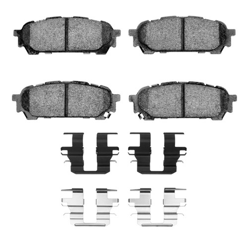 R1 03-08 Subaru Forester Rear Euro Ceramic Brake Pads and Hardware Kit