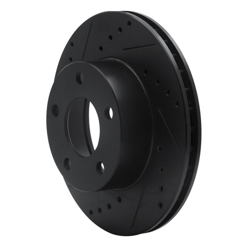 R1 75-80 Ford Granada Left Rear Drilled & Slotted Black Brake Rotor