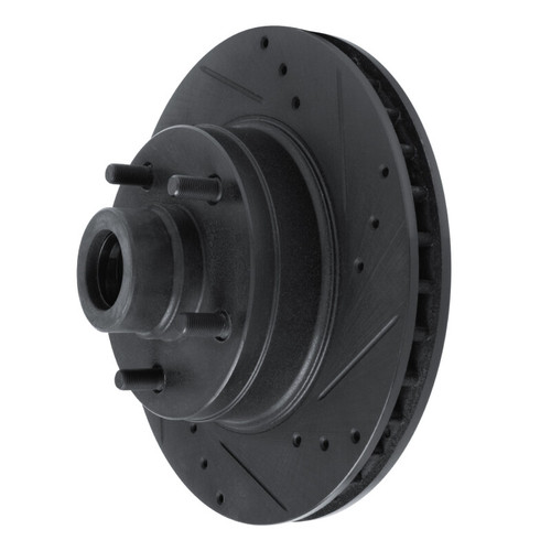 R1 73-73 Ford Country Squire Front Right Drilled & Slotted Black Brake Rotor