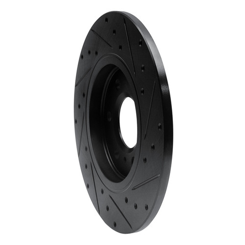 R1 06-06 Buick TERRAZA Rear Left Drilled & Slotted Black Brake Rotor