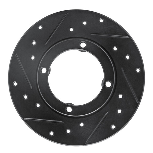 R1 85-94 Chevrolet Sprint Front Left Drilled & Slotted Black Brake Rotor