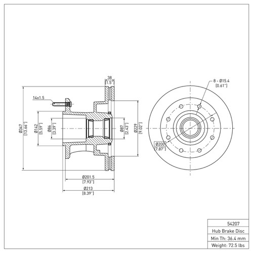 R1 06-10 Ford F-350 Super Duty 2WD Front Brake Rotor