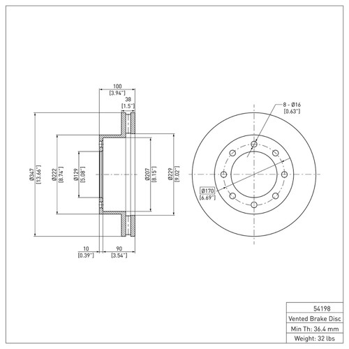 R1 05-12 Ford F-250 4WD (Super Duty) Front Brake Rotor