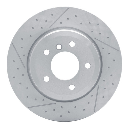 R1 13-13 BMW 135IS Rear Dimpled and Slotted Brake Rotor