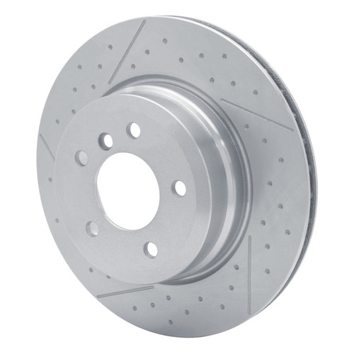 R1 13-13 BMW 135IS Rear Dimpled and Slotted Brake Rotor