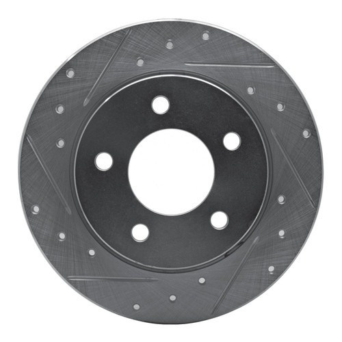 R1 04-13 Mazda 3 Rear Left Drilled & Slotted Silver Brake Rotor EDZ-80039L