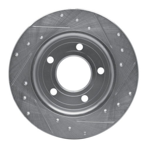 R1 04-13 Mazda 3 Rear Left Drilled & Slotted Silver Brake Rotor EDZ-80039L