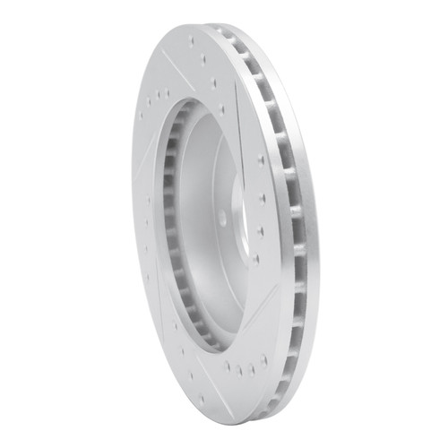 R1 93-03 Ford Probe Front Left Drilled & Slotted Silver Brake Rotor